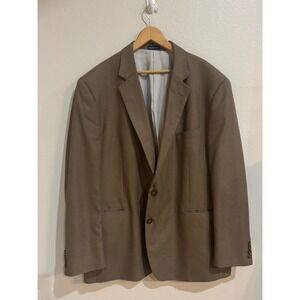 Stafford Essentials Brown Blazer Two Button Sport Coat  Size‎ 50L 50L